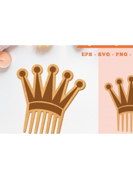 Σετ των 2 Intra απο ξύλο plywood 3mm-4mm πάχος - Crown Laser Cut Comb  3 Δίασταση 20x20 cm INTRAFABR-105416131