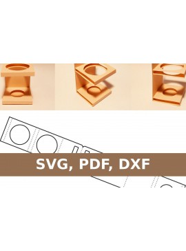 Σετ των 2 Intra απο ξύλο plywood 3mm-4mm πάχος - Βάση Κυπέλλου Δίασταση 20x20 cm INTRAFABR-33737984