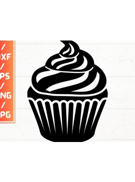 Σετ των 2 Intra απο ξύλο plywood 3mm-4mm πάχος - Cupcake , DXF, EPS, JPG, PNG Δίασταση 20x20 cm INTRAFABR-115722835