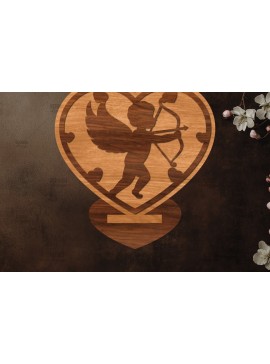 Σετ των 2 Intra απο ξύλο plywood 3mm-4mm πάχος - Στάση κοπής με λέιζερ Έρως  Δίασταση 20x20 cm INTRAFABR-114693716