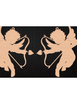 Σετ των 3 Intra απο ξύλο plywood 3mm-4mm πάχος - Σκουλαρίκια ερωτικού Αγίου Βαλεντίνου Σχέδιο  Δίασταση 3x3 cm INTRAFABR-113201199