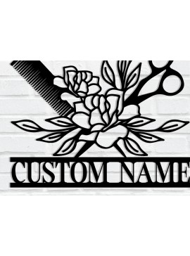 Σετ των 2 Intra απο ξύλο plywood 3mm-4mm πάχος - Custom Barber Shop Metal Wall Art Δίασταση 3600x3600 cm INTRAFABR-116474523