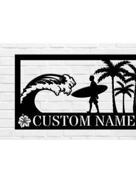 Σετ των 2 Intra απο ξύλο plywood 3mm-4mm πάχος - Προσαρμοσμένη πινακίδα φοινικόδεντρου Beach Wave Δίασταση 3600x3600 cm INTRAFABR-119212588