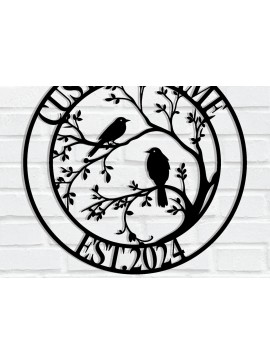 Intra απο ξύλο plywood 3mm-4mm πάχος - Προσαρμοσμένο πουλί μεταλλικό σημάδι τέχνης Δίασταση 3600x3600 cm INTRAFABR-117804241