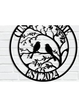 Intra απο ξύλο plywood 3mm-4mm πάχος - Προσαρμοσμένο πουλί μεταλλικό σημάδι τέχνης Δίασταση 3600x3600 cm INTRAFABR-117804267