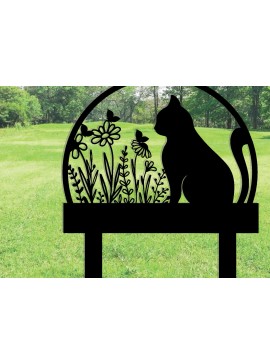 Σετ των 2 Intra απο ξύλο plywood 3mm-4mm πάχος - Προσαρμοσμένη μεταλλική πινακίδα Cat Garden με πασσάλους Δίασταση 3600x3600 cm INTRAFABR-106077359