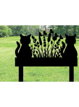 Σετ των 2 Intra απο ξύλο plywood 3mm-4mm πάχος - Προσαρμοσμένη μεταλλική πινακίδα Cat Garden με πασσάλους Δίασταση 3600x3600 cm INTRAFABR-106077428