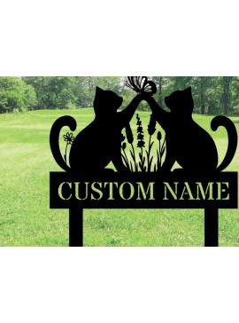 Σετ των 2 Intra απο ξύλο plywood 3mm-4mm πάχος - Προσαρμοσμένη μεταλλική πινακίδα Cat Garden με πασσάλους Δίασταση 3600x3600 cm INTRAFABR-106077151