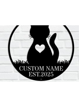 Intra απο ξύλο plywood 3mm-4mm πάχος - Προσαρμοσμένη μεταλλική επιγραφή τοίχου Cat Δίασταση 3600x3600 cm INTRAFABR-115515237