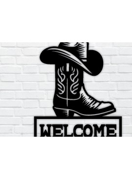 Σετ των 2 Intra απο ξύλο plywood 3mm-4mm πάχος - Προσαρμοσμένη μεταλλική πινακίδα για μπότες Cowboy & Cowgirl Δίασταση 3600x3600 cm INTRAFABR-97683844