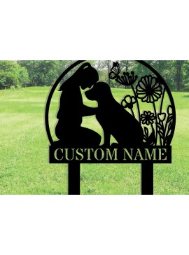 Σετ των 2 Intra απο ξύλο plywood 3mm-4mm πάχος - Προσαρμοσμένη μεταλλική πινακίδα Dog Garden με πασσάλους Δίασταση 3600x3600 cm INTRAFABR-106076593