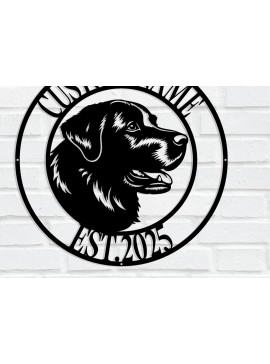 Intra απο ξύλο plywood 3mm-4mm πάχος - Προσαρμοσμένη μεταλλική επιγραφή τοίχου σκύλου Δίασταση 3600x3600 cm INTRAFABR-115514880