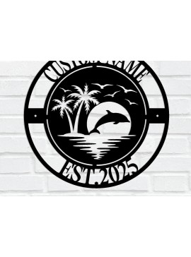 Σετ των 2 Intra απο ξύλο plywood 3mm-4mm πάχος - Προσαρμοσμένη μεταλλική πινακίδα Dolphin Δίασταση 3600x3600 cm INTRAFABR-114245178