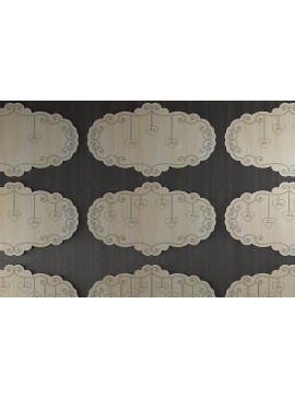 Σετ των 2 Intra απο ξύλο plywood 3mm-4mm πάχος - Αναμνηστικά σήματα προσαρμοσμένων οικογενειακών ονομάτων 274 Δίασταση 30x20 cm INTRAFABR-52679289