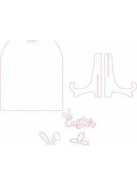 Σετ των 2 Intra απο ξύλο plywood 3mm-4mm πάχος - Προσαρμοσμένο πρώτο πασχαλινό σημάδι μωρού Δίασταση 20x20 cm INTRAFABR-116763400