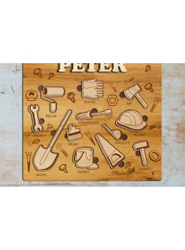 Σετ των 3 Intra απο ξύλο plywood 3mm-4mm πάχος - Προσαρμοσμένο παιδικό παζλ,  κοπής με λέιζερ Δίασταση 11x12 cm INTRAFABR-86589912