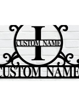 Σετ των 2 Intra απο ξύλο plywood 3mm-4mm πάχος - Προσαρμοσμένο μονόγραμμα μεταλλικό σημάδι Δίασταση 3600x3600 cm INTRAFABR-116543993