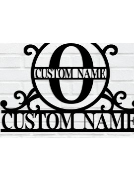 Σετ των 2 Intra απο ξύλο plywood 3mm-4mm πάχος - Προσαρμοσμένο μονόγραμμα μεταλλικό σημάδι Δίασταση 3600x3600 cm INTRAFABR-116544049