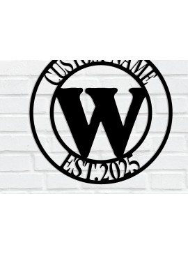 Σετ των 2 Intra απο ξύλο plywood 3mm-4mm πάχος - Προσαρμοσμένο μονόγραμμα μεταλλικό σημάδι Δίασταση 3600x3600 cm INTRAFABR-115955064