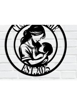 Intra απο ξύλο plywood 3mm-4mm πάχος - Προσαρμοσμένο μεταλλικό σημάδι τοίχου για την Ημέρα της Μητέρας Δίασταση 3600x3600 cm INTRAFABR-116289756