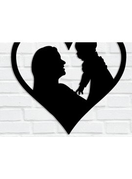 Σετ των 2 Intra απο ξύλο plywood 3mm-4mm πάχος - Προσαρμοσμένο μεταλλικό σημάδι τοίχου για την Ημέρα της Μητέρας Δίασταση 3600x3600 cm INTRAFABR-116289786