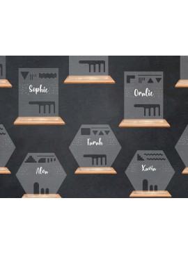 Σετ των 2 Intra απο ξύλο plywood 3mm-4mm πάχος - Προσαρμοσμένο όνομα Γεωμετρική βάση σκουλαρικιών Δίασταση 20x20 cm INTRAFABR-28930928