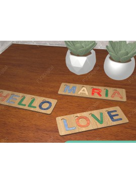 Intra απο ξύλο plywood 3mm-4mm πάχος - Προσαρμοσμένο όνομα υ κοπής με λέιζερ παζλ Δίασταση 30x20 cm INTRAFABR-121264961