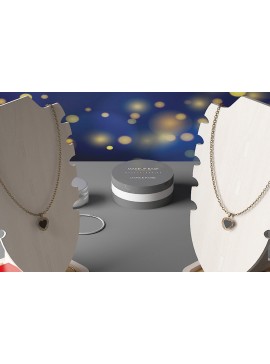 Σετ των 3 Intra απο ξύλο plywood 3mm-4mm πάχος - Προσαρμοσμένο σταντ κολιέ / βραχιόλι κοσμημάτων Δίασταση 5x5 cm INTRAFABR-58586554