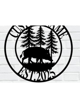 Σετ των 2 Intra απο ξύλο plywood 3mm-4mm πάχος - Προσαρμοσμένη μεταλλική πινακίδα Pig Δίασταση 3600x3600 cm INTRAFABR-118076990