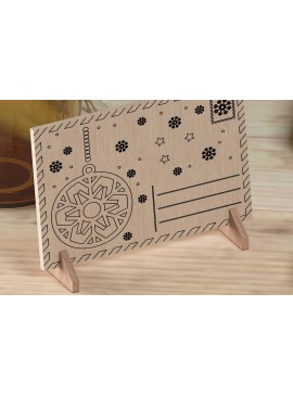 Intra απο ξύλο plywood 3mm-4mm πάχος - Προσαρμοσμένος φάκελος με σφραγίδα του Santa Letter 315 Δίασταση 30x20 cm INTRAFABR-56476032