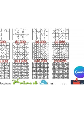 Σετ των 2 Intra απο ξύλο plywood 3mm-4mm πάχος - Προσαρμόσιμα πρότυπα παζλ 052 Δίασταση 30x20 cm INTRAFABR-117725649