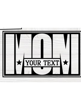 Σετ των 2 Intra απο ξύλο plywood 3mm-4mm πάχος - Προσαρμόσιμο σχέδιο Mom Laser Cut  Δίασταση 20x20 cm INTRAFABR-112278666