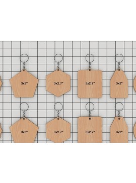 Σετ των 3 Intra απο ξύλο plywood 3mm-4mm πάχος - Κόψτε Ξύλινα Μπρελόκ  Αρχεία Χαρακτική Δίασταση 4x4 cm INTRAFABR-39946613