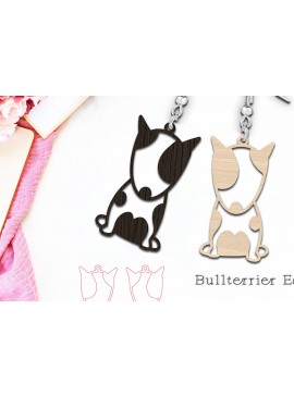 Intra απο ξύλο plywood 3mm-4mm πάχος - Χαριτωμένα σκουλαρίκια Bullterrier Dog Cut με λέιζερ Δίασταση 900x900 cm INTRAFABR-119124532