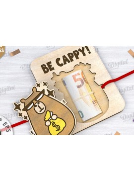 Intra απο ξύλο plywood 3mm-4mm πάχος - Cute Capybara Money Holder Cut Laser Δίασταση 30x20 cm INTRAFABR-108959652