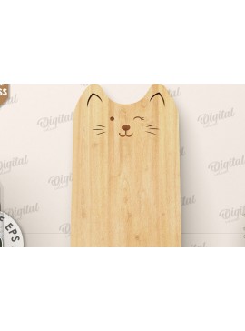 Intra απο ξύλο plywood 3mm-4mm πάχος - Σχέδιο κοπής με λέιζερ χαριτωμένη σανίδα κοπής γάτας Δίασταση 30x20 cm INTRAFABR-108578041