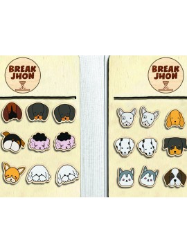 Σετ των 3 Intra απο ξύλο plywood 3mm-4mm πάχος - Κόψιμο  Glowforge με χαριτωμένο σκουλαρίκι σκουλαρίκι Δίασταση 3x3 cm INTRAFABR-94854652