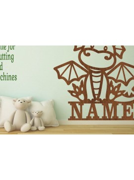 Intra απο ξύλο plywood 3mm-4mm πάχος - Cute Dragon Name Sin  Laser Cut Art Δίασταση 30x20 cm INTRAFABR-75283534