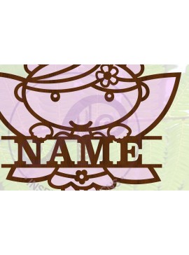 Σετ των 2 Intra απο ξύλο plywood 3mm-4mm πάχος - Cute Fairy Name   2 Layer Cutfile Δίασταση 30x20 cm INTRAFABR-68780154