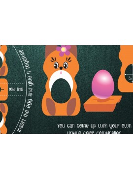 Intra απο ξύλο plywood 3mm-4mm πάχος - Cute Fox - Αυγοθήκη σοκολάτας Δίασταση 30x20 cm INTRAFABR-8302113