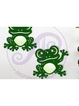 Intra απο ξύλο plywood 3mm-4mm πάχος - Cute Frogs,  Laser Cut File Δίασταση 30x20 cm INTRAFABR-120054905