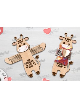 Σετ των 2 Intra απο ξύλο plywood 3mm-4mm πάχος - Cute Horse Candy Holder Cut Laser Δίασταση 30x20 cm INTRAFABR-115695425