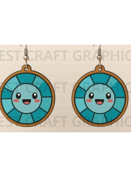 Σετ των 3 Intra απο ξύλο plywood 3mm-4mm πάχος - Χαριτωμένα σωσίβια σκουλαρίκια  Cut Δίασταση 3x3 cm INTRAFABR-123663902