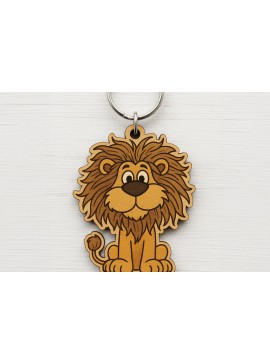 Σετ των 3 Intra απο ξύλο plywood 3mm-4mm πάχος - Cute Lion Keychain  Laser Cut Δίασταση 4x4 cm INTRAFABR-122092825