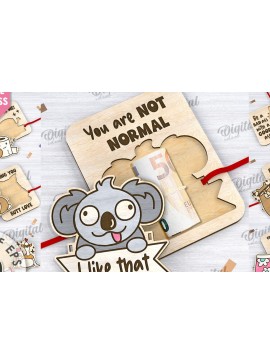 Intra απο ξύλο plywood 3mm-4mm πάχος - Πακέτο κοπής λέιζερ Cute Money Holders Δίασταση 30x20 cm INTRAFABR-108960415