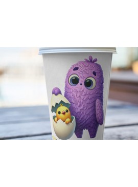 Intra απο ξύλο plywood 3mm-4mm πάχος - Cute Monsters Clipart Δίασταση 4096x4096 cm INTRAFABR-114780855