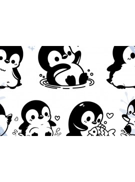 Intra απο ξύλο plywood 3mm-4mm πάχος - Χαριτωμένος χαρακτήρας πιγκουίνος  Δίασταση 40x50 cm INTRAFABR-92622245