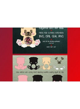 Intra απο ξύλο plywood 3mm-4mm πάχος - Χαριτωμένα κουτάβια | Πακέτο Candy Dome | Χαρτί Δίασταση 30x20 cm INTRAFABR-107807680