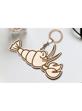 Σετ των 3 Intra απο ξύλο plywood 3mm-4mm πάχος - Χαριτωμένο θαλάσσιο μπρελόκ  Δίασταση 4x4 cm INTRAFABR-96260090