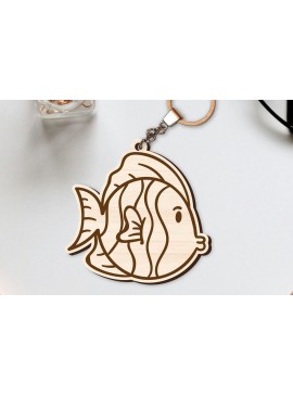 Σετ των 3 Intra απο ξύλο plywood 3mm-4mm πάχος - Χαριτωμένο θαλάσσιο μπρελόκ  Δίασταση 4x4 cm INTRAFABR-96259768